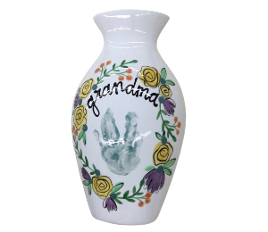 Airdrie Floral Handprint Vase