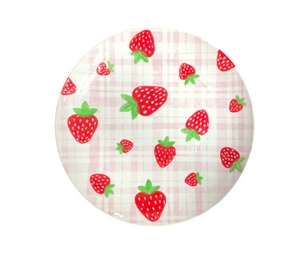 Airdrie Strawberry Plaid Plate