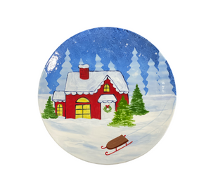 Airdrie Christmas Cabin Plate