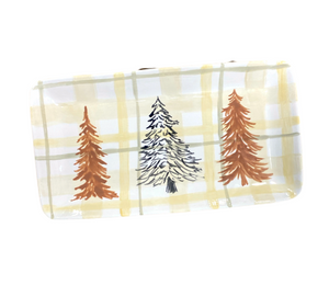 Airdrie Pines And Plaid Platter