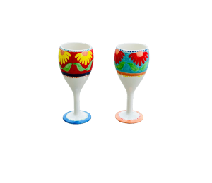 Airdrie Floral Wine Glass Set