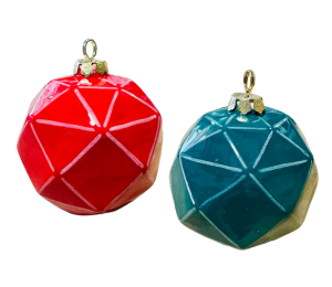 Airdrie Jewel Toned Faceted Ornament