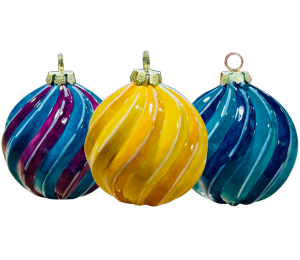 Airdrie Jewel Toned Spiral Ornament